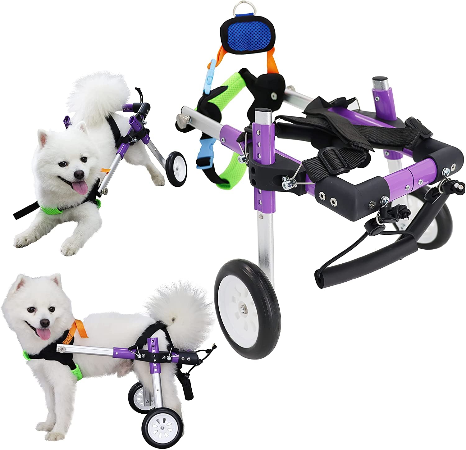 Adjustable Dog Wheelchair for Back Legs，Pet/Doggie Doggy Wheelchairs with Disabled Hind Legs Walking (XS-A)